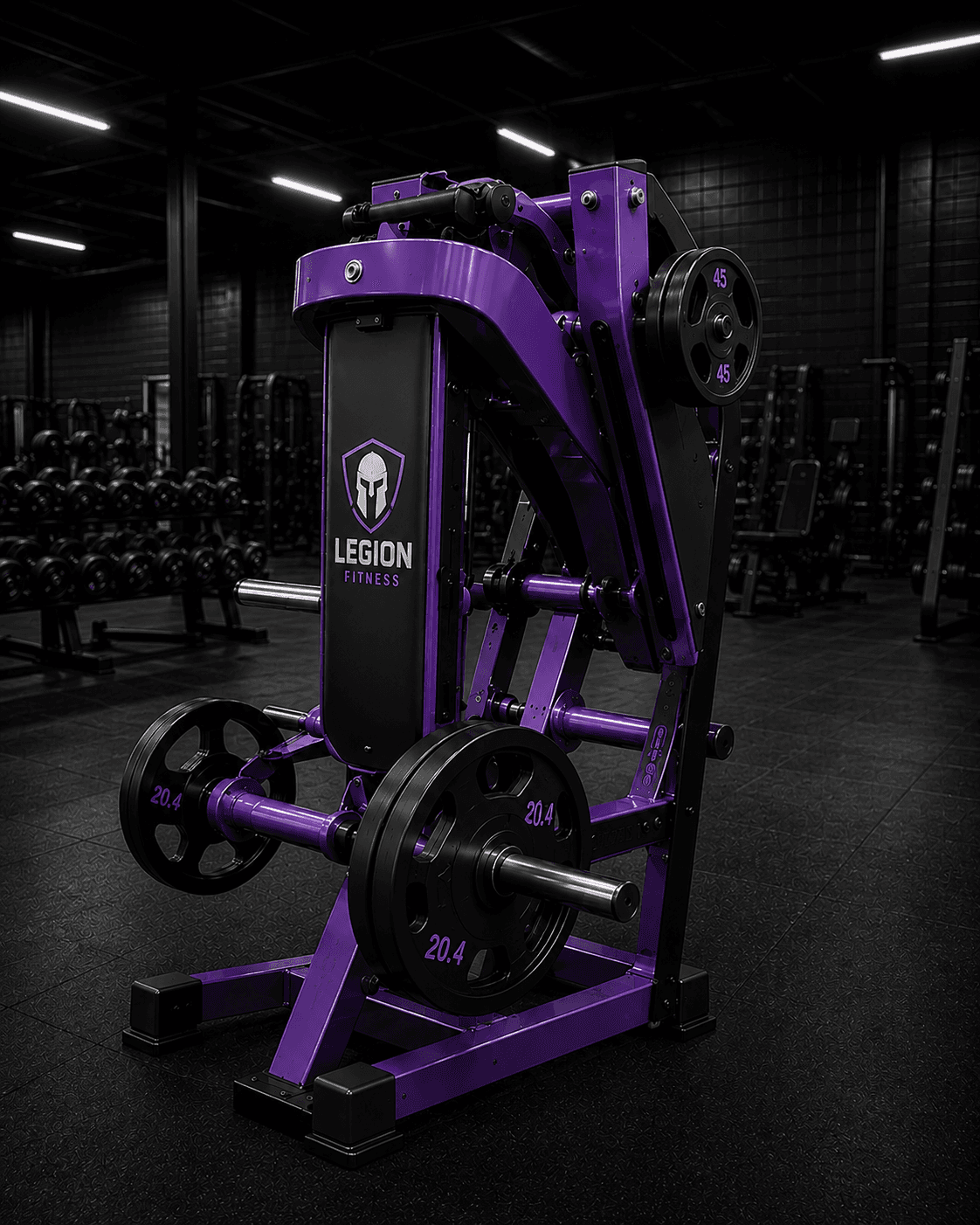 Professional gym machine customized in purple